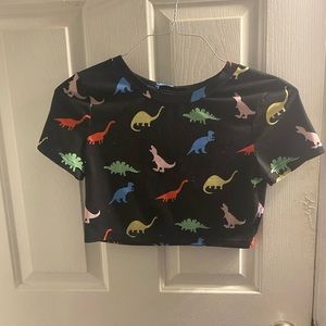 dinosaurs crop top